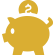 upside-down piggy bank icon