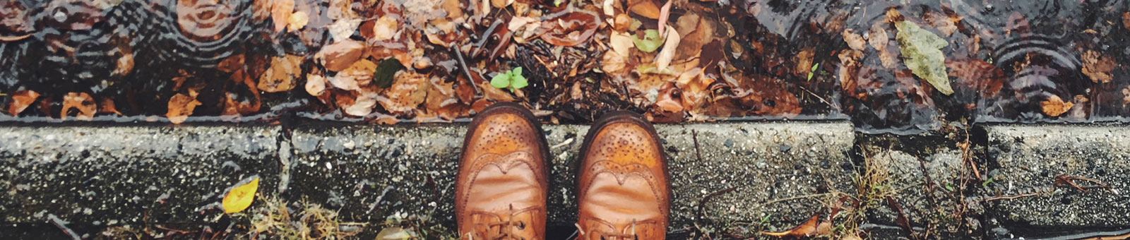 Shoes and fall leaves
