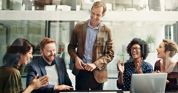 Group of coworkers in office