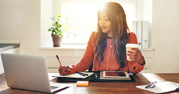 Woman at desk