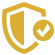 Shield and checkmark icon