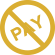 pay text crossed out icon
